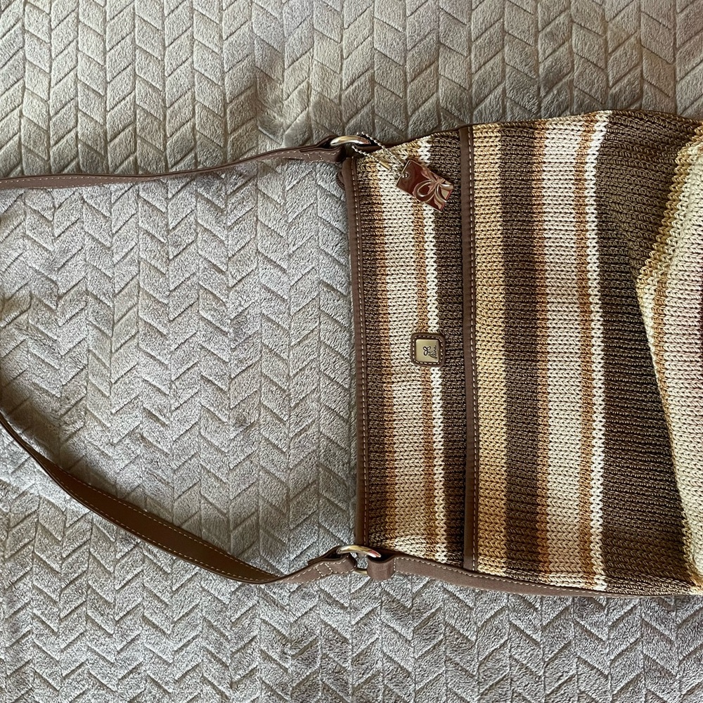 Lina Brown and Cream Shoulder Bag
